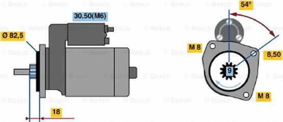 BOSCH 0 001 113 007 - Starter aaoparts.ro
