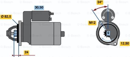 BOSCH 0 001 314 018 - Starter aaoparts.ro
