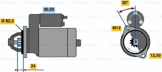 BOSCH 0 001 313 006 - Starter aaoparts.ro