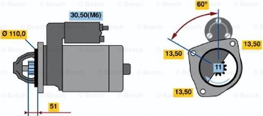BOSCH 0 001 372 008 - Starter aaoparts.ro