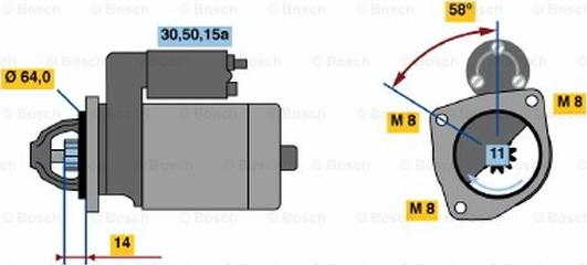 BOSCH 0 001 211 246 - Starter aaoparts.ro