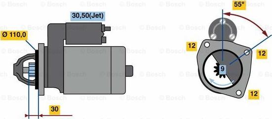 BOSCH 0 001 218 822 - Starter aaoparts.ro
