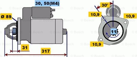 BOSCH 0 001 231 007 - Starter aaoparts.ro