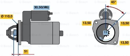 BOSCH 0 001 231 013 - Starter aaoparts.ro