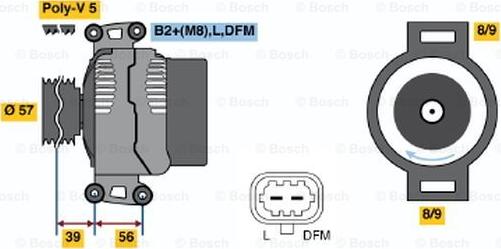BOSCH 0 124 415 025 - Generator / Alternator aaoparts.ro