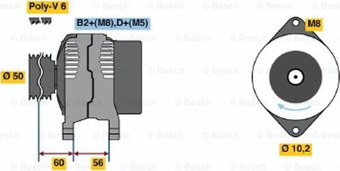 BOSCH 0 124 515 023 - Generator / Alternator aaoparts.ro