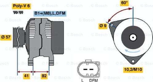 BOSCH 0 124 615 008 - Generator / Alternator aaoparts.ro