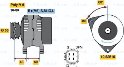 BOSCH 0 124 315 016 - Generator / Alternator aaoparts.ro