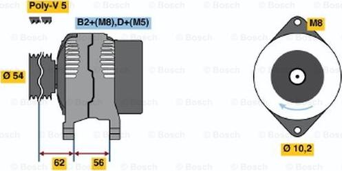 BOSCH 0 124 225 046 - Generator / Alternator aaoparts.ro