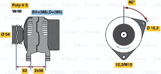 BOSCH 0 124 225 041 - Generator / Alternator aaoparts.ro