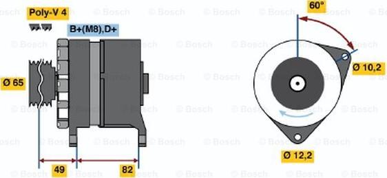 BOSCH 0 120 469 848 - Generator / Alternator aaoparts.ro