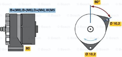 BOSCH 0 120 468 142 - Generator / Alternator aaoparts.ro