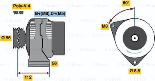 BOSCH 0 120 485 047 - Generator / Alternator aaoparts.ro