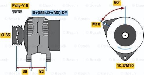 BOSCH 0 123 515 024 - Generator / Alternator aaoparts.ro