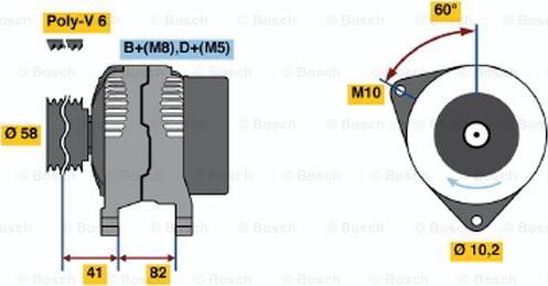 BOSCH 0 123 510 013 - Generator / Alternator aaoparts.ro