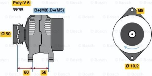 BOSCH 0 123 120 001 - Generator / Alternator aaoparts.ro