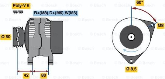 BOSCH 0 123 310 014 - Generator / Alternator aaoparts.ro