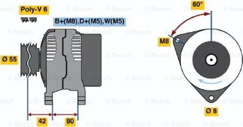 BOSCH 0 123 310 015 - Generator / Alternator aaoparts.ro