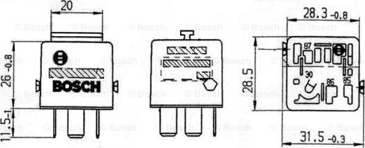 BOSCH 0 332 019 456 - Releu, curent alimentare aaoparts.ro