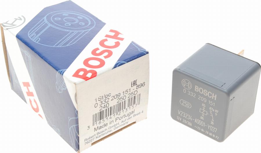 BOSCH 0 332 209 151 - Releu, curent alimentare aaoparts.ro