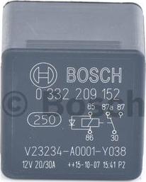 BOSCH 0 332 209 152 - Releu, curent alimentare aaoparts.ro