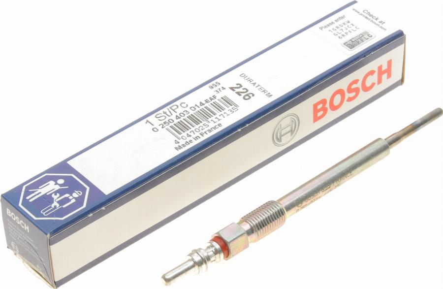 BOSCH 0 250 403 014 - Bujie incandescenta aaoparts.ro