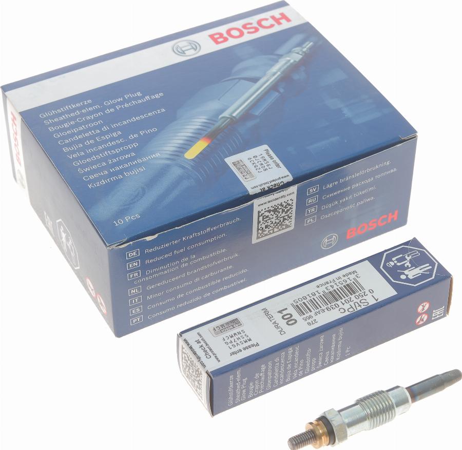 BOSCH 0 250 201 039 - Bujie incandescenta aaoparts.ro