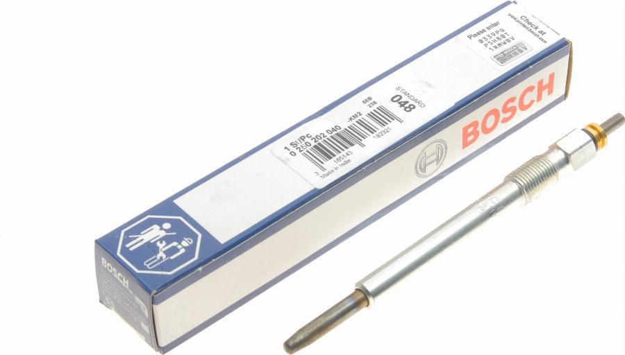 BOSCH 0 250 202 040 - Bujie incandescenta aaoparts.ro