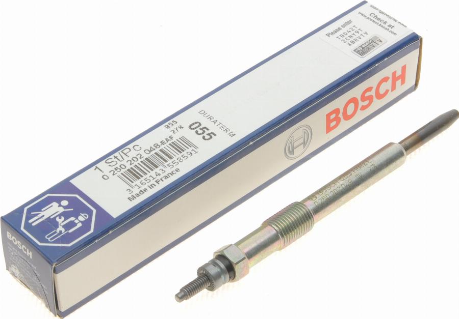 BOSCH 0 250 202 048 - Bujie incandescenta aaoparts.ro