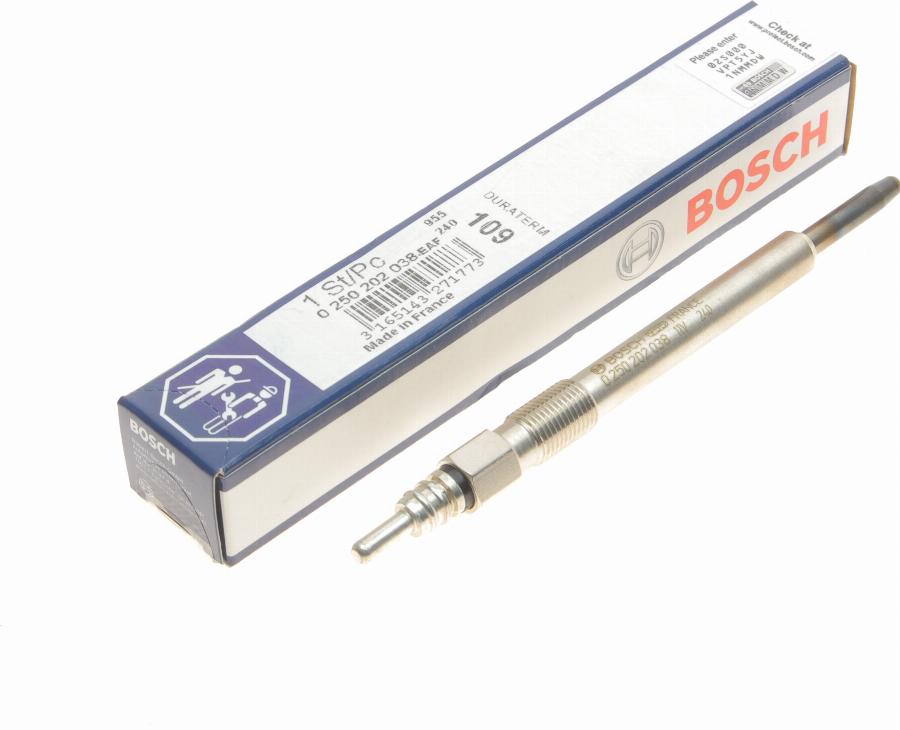 BOSCH 0 250 202 038 - Bujie incandescenta aaoparts.ro