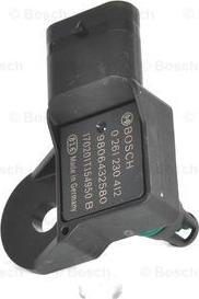 BOSCH 0 261 230 412 - Senzor,presiune supraalimentare aaoparts.ro