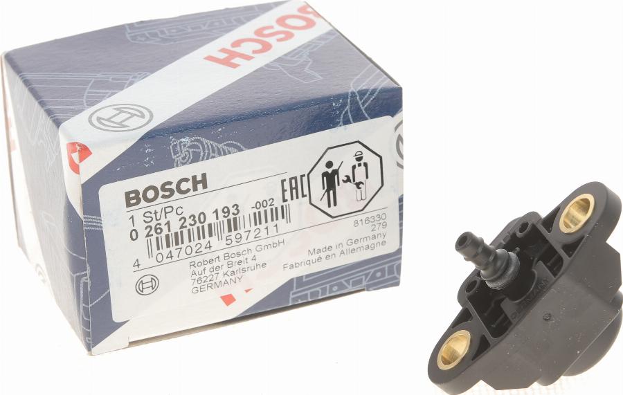 BOSCH 0 261 230 193 - Senzor,presiune supraalimentare aaoparts.ro