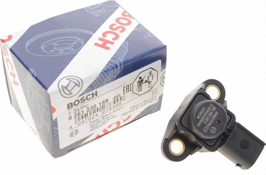 BOSCH 0 261 230 189 - Senzor,presiune supraalimentare aaoparts.ro