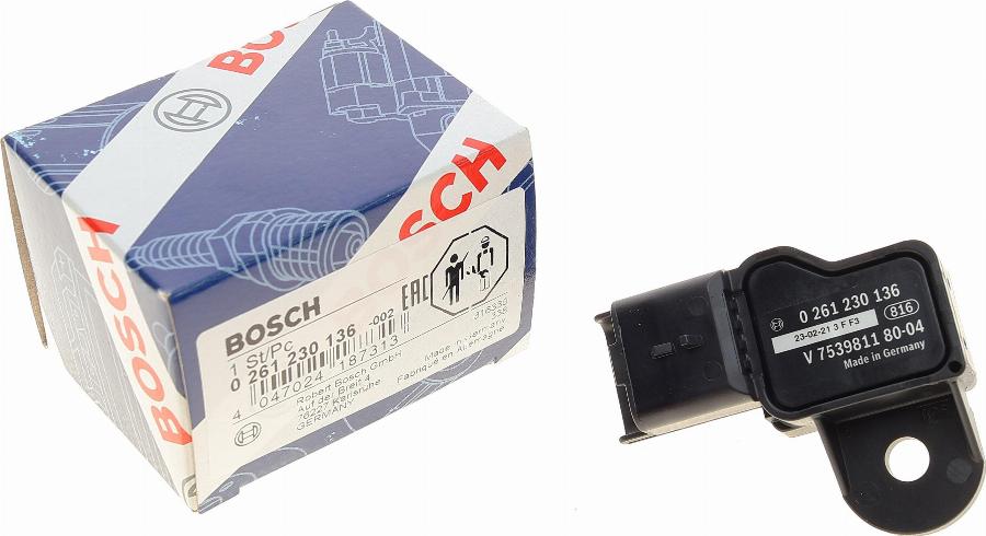 BOSCH 0 261 230 136 - Senzor, presiune galerie admisie aaoparts.ro