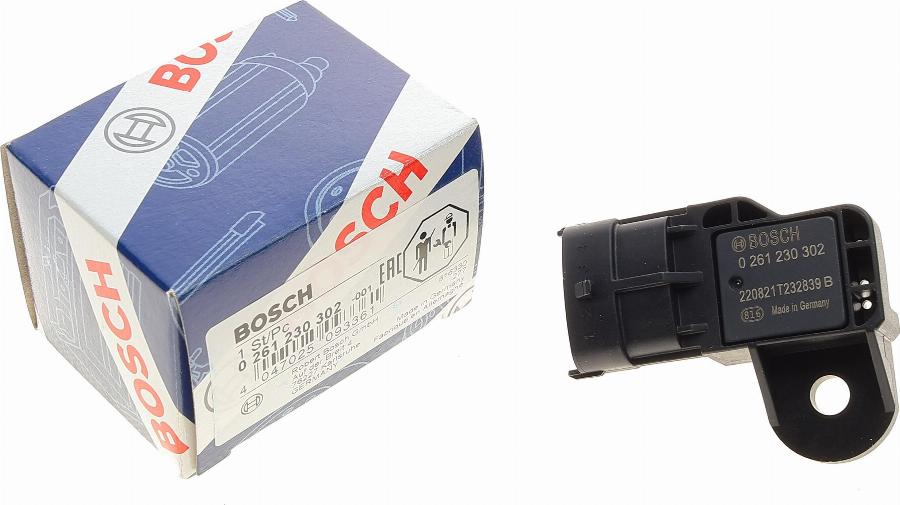 BOSCH 0 261 230 302 - Senzor,presiune supraalimentare aaoparts.ro