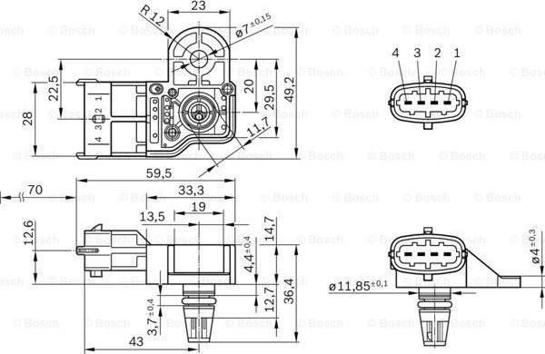 BOSCH 0 261 230 245 - Senzor, presiune galerie admisie aaoparts.ro