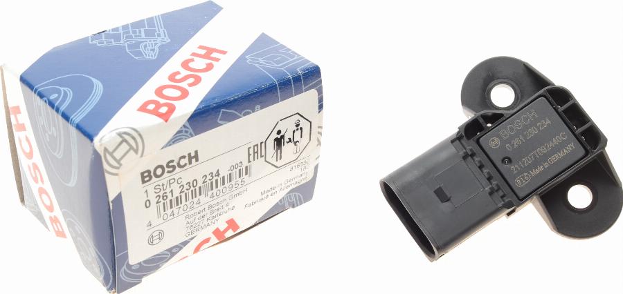 BOSCH 0 261 230 234 - Senzor,presiune supraalimentare aaoparts.ro