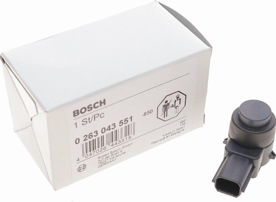 BOSCH 0 263 043 551 - Sensor, ajutor parcare aaoparts.ro