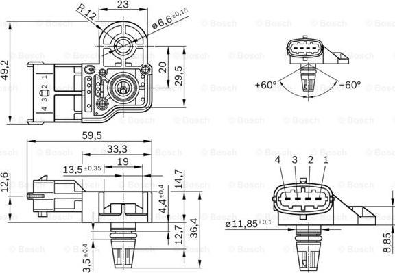 BOSCH 0 281 006 051 - Senzor,presiune supraalimentare aaoparts.ro