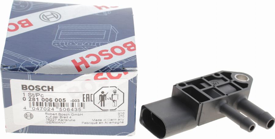 BOSCH 0 281 006 005 - Senzor, presiune gaze evacuare aaoparts.ro