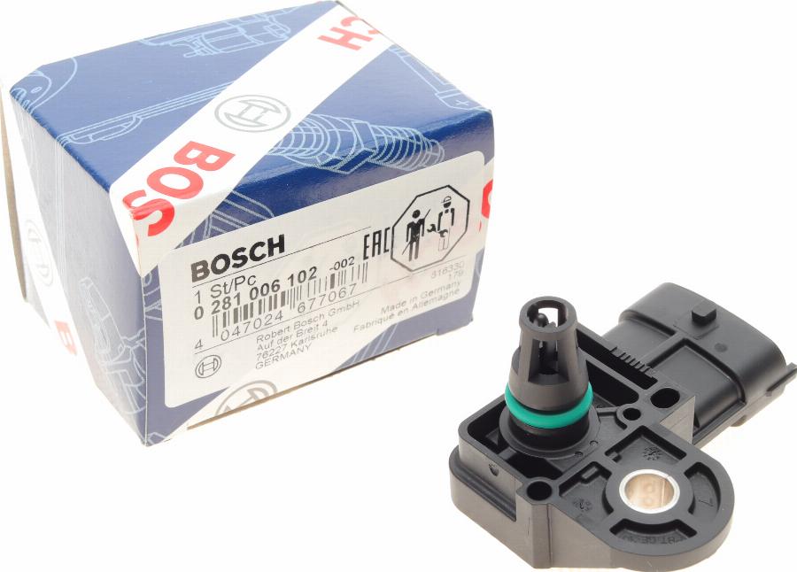 BOSCH 0 281 006 102 - Senzor,presiune supraalimentare aaoparts.ro