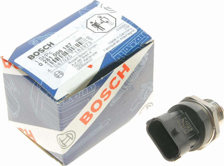 BOSCH 0 281 006 187 - Senzor, presiune combustibil aaoparts.ro