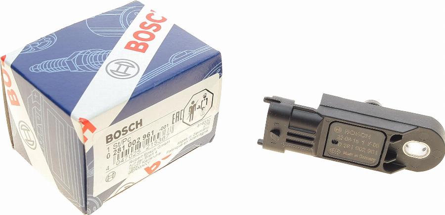 BOSCH 0 281 002 961 - Senzor,presiune supraalimentare aaoparts.ro