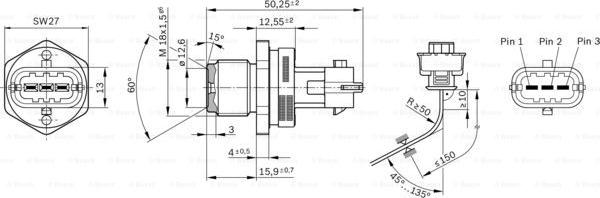 BOSCH 0 281 002 937 - Senzor, presiune combustibil aaoparts.ro