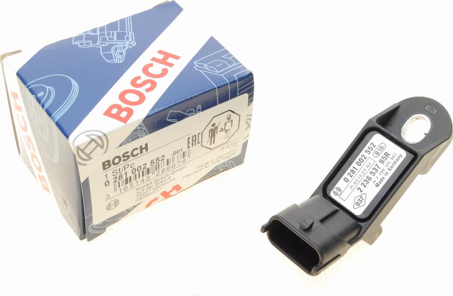 BOSCH 0 281 002 552 - Senzor,presiune supraalimentare aaoparts.ro