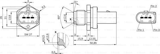 BOSCH 0 281 002 671 - Senzor, presiune combustibil aaoparts.ro