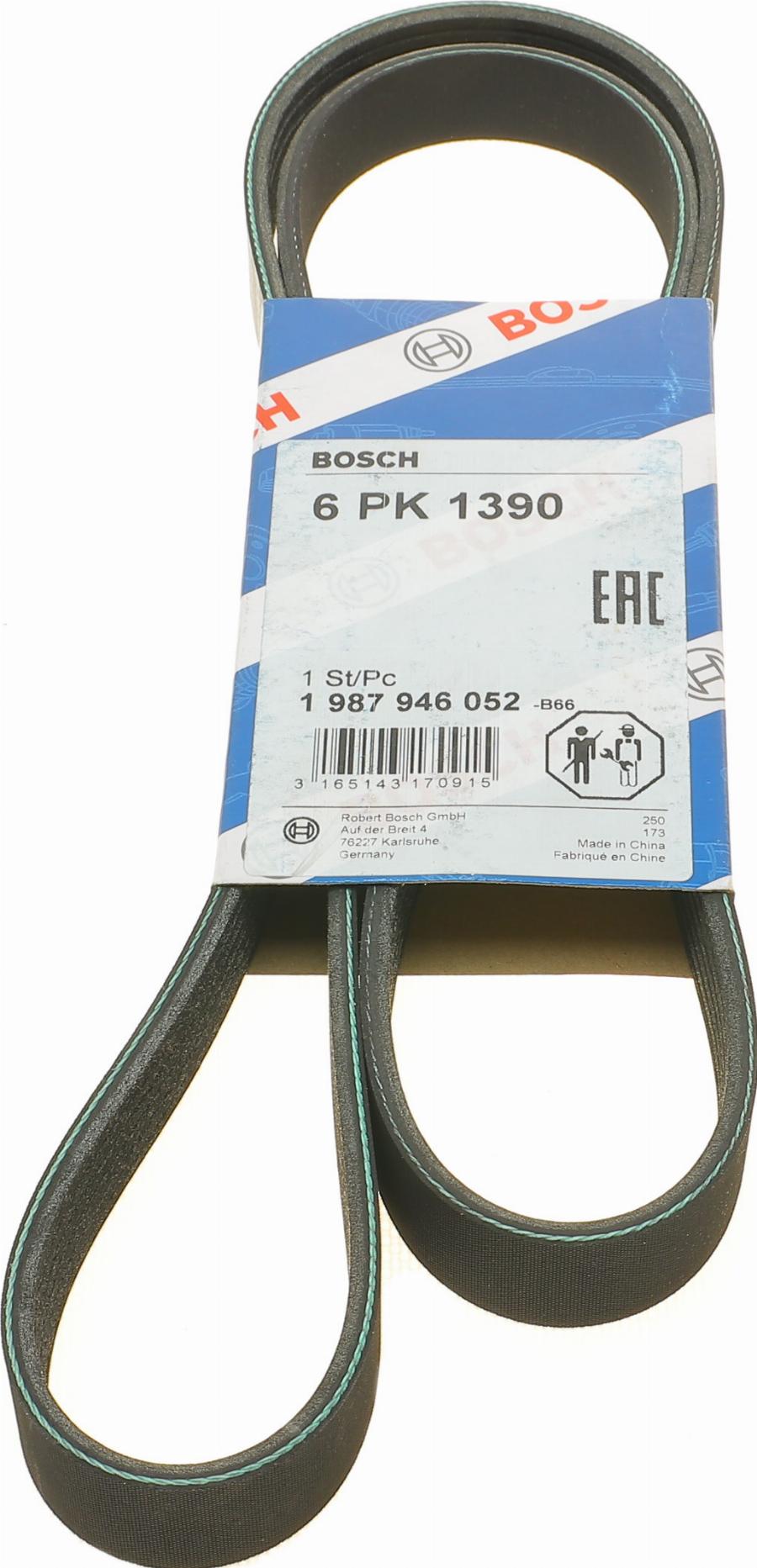 BOSCH 1 987 946 052 - Curea transmisie cu caneluri aaoparts.ro