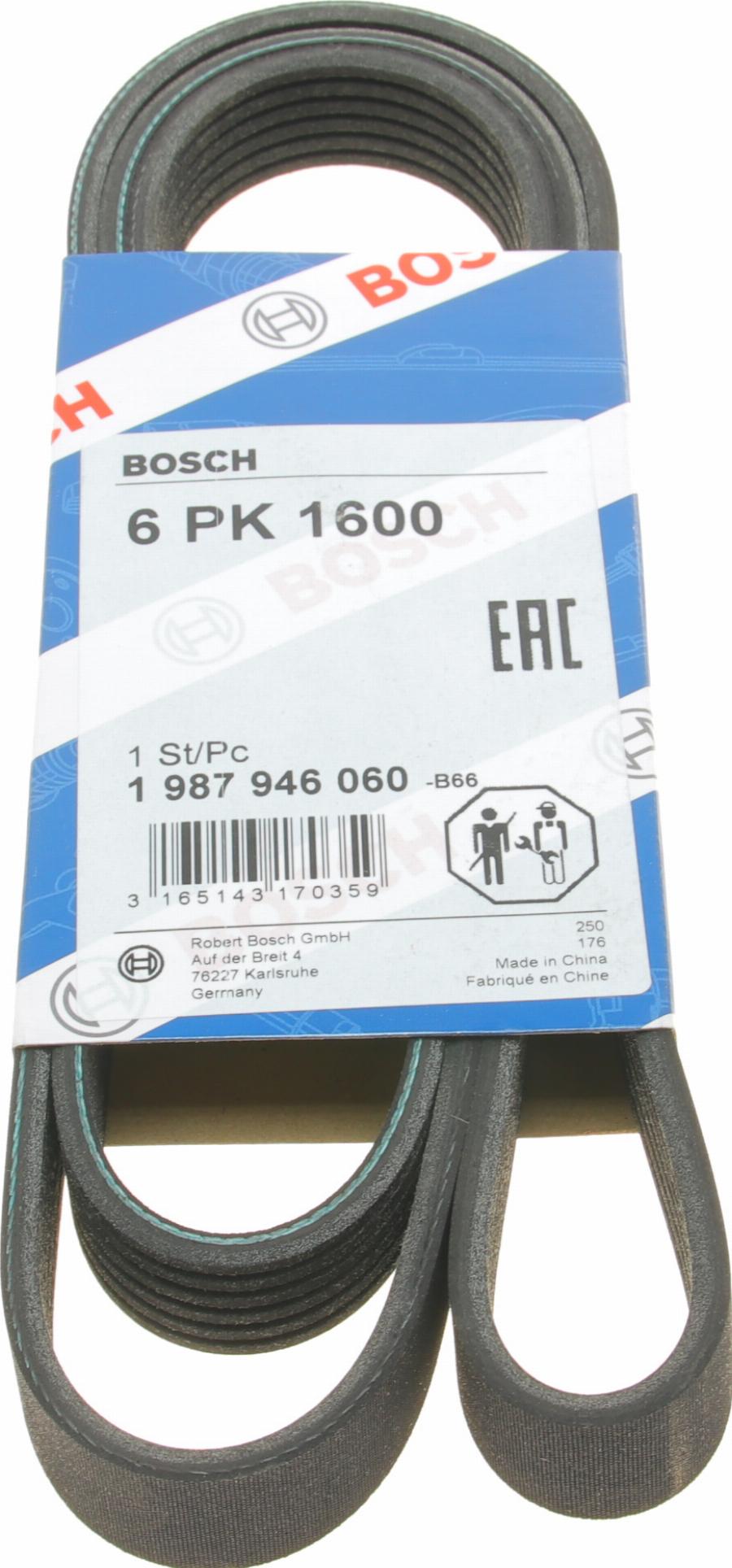 BOSCH 1 987 946 060 - Curea transmisie cu caneluri aaoparts.ro