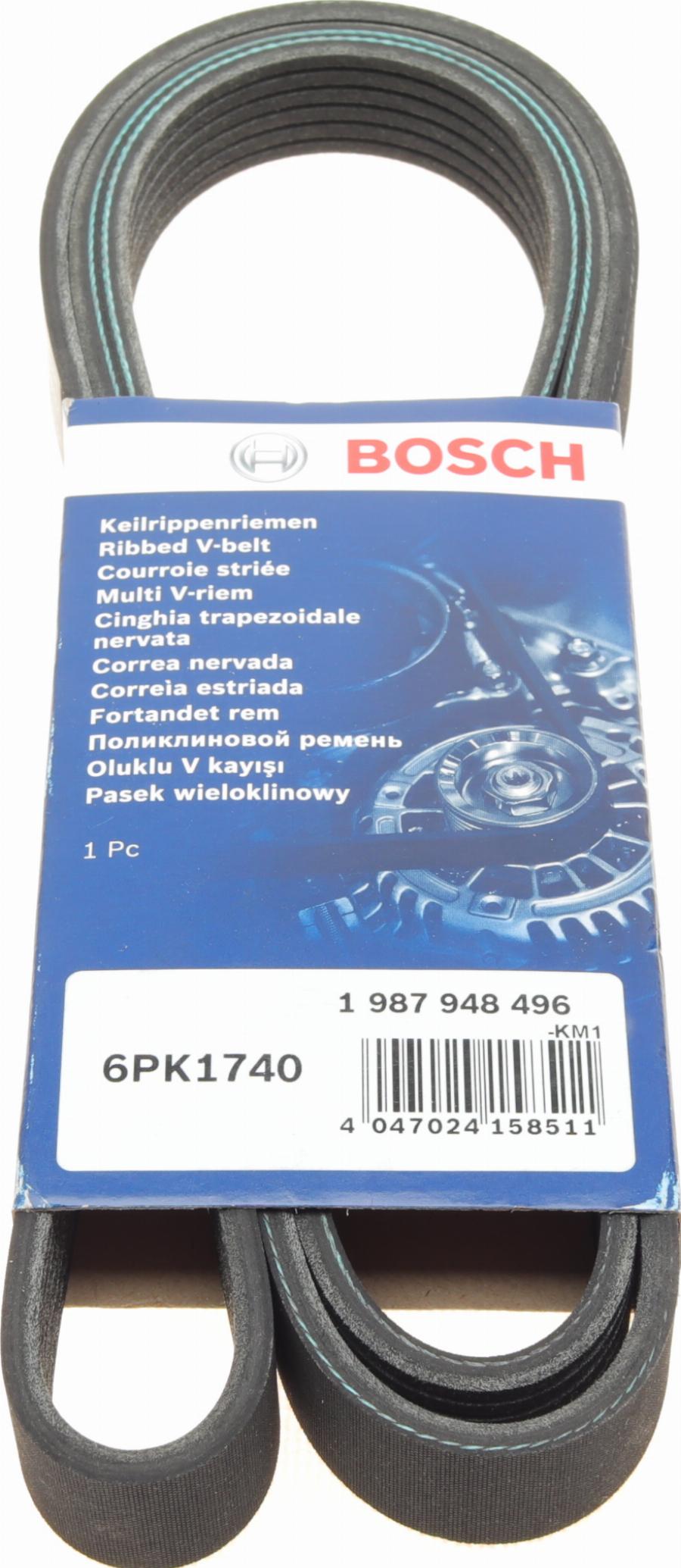 BOSCH 1 987 948 496 - Curea transmisie cu caneluri aaoparts.ro