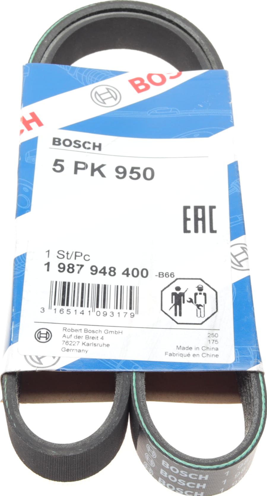 BOSCH 1 987 948 400 - Curea transmisie cu caneluri aaoparts.ro